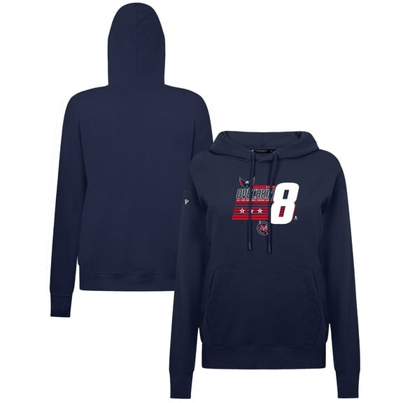 Women's Levelwear Alexander Ovechkin Navy Washington Capitals NHL All-Time Leading Goal Scorer Milestone Stripes Name &