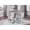 White, variant on Rectangular Counter Height Dining With Charging And Seat Table Chairs 100% Fabric