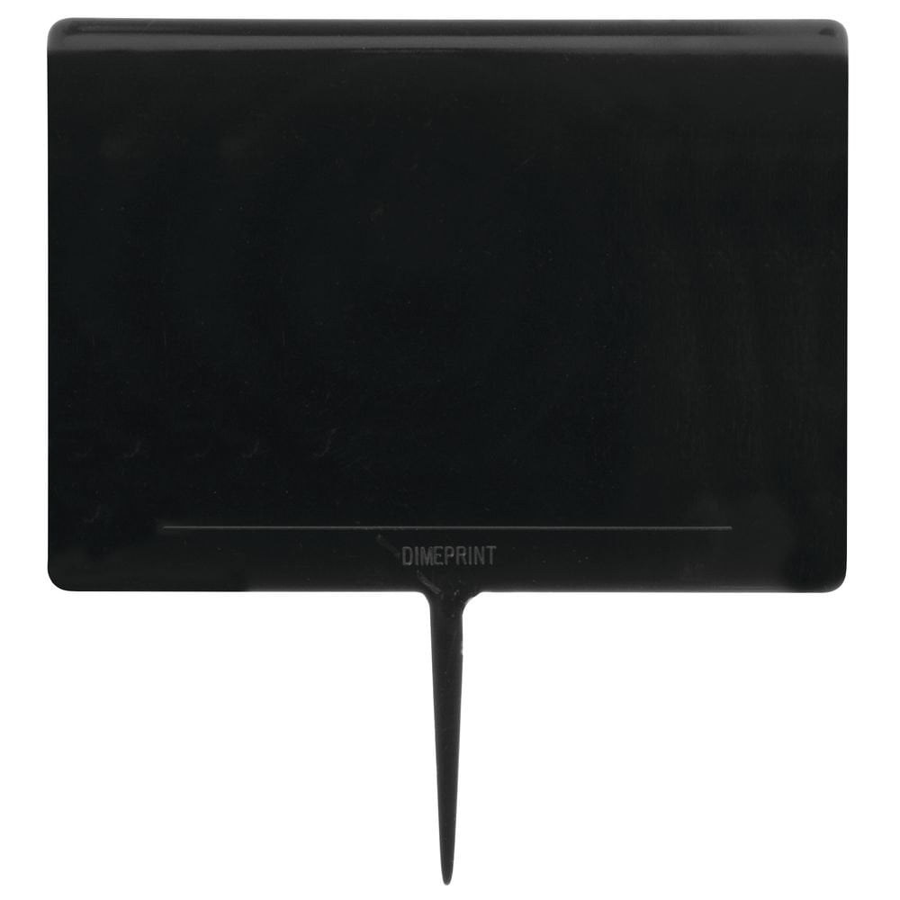 HUBERT® Write-on Wipe-Off Spear Tag Black Plastic Heat Resistant Blank -3 1/2"L x 2 1/2"H