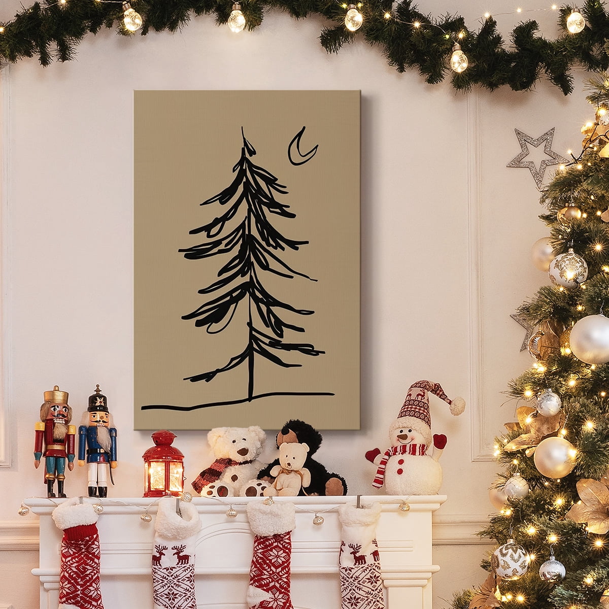 Winter Fir Sketch I- Gallery Wrapped Canvas