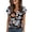 Black-2, variant on Satin Shirts for Women Summer Short Sleeve V Neck Floral Print Silk Shirt Dressy Casual Blouse Work T Shirts