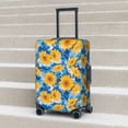 thumbnail image 6 of Hirioo Blue Ocean Wave Sunflower for Elasticity Suitcase Cover (No luggage Included) Durable Luggage Protector Fits 18-32 Inch Luggage-Medium, 6 of 7