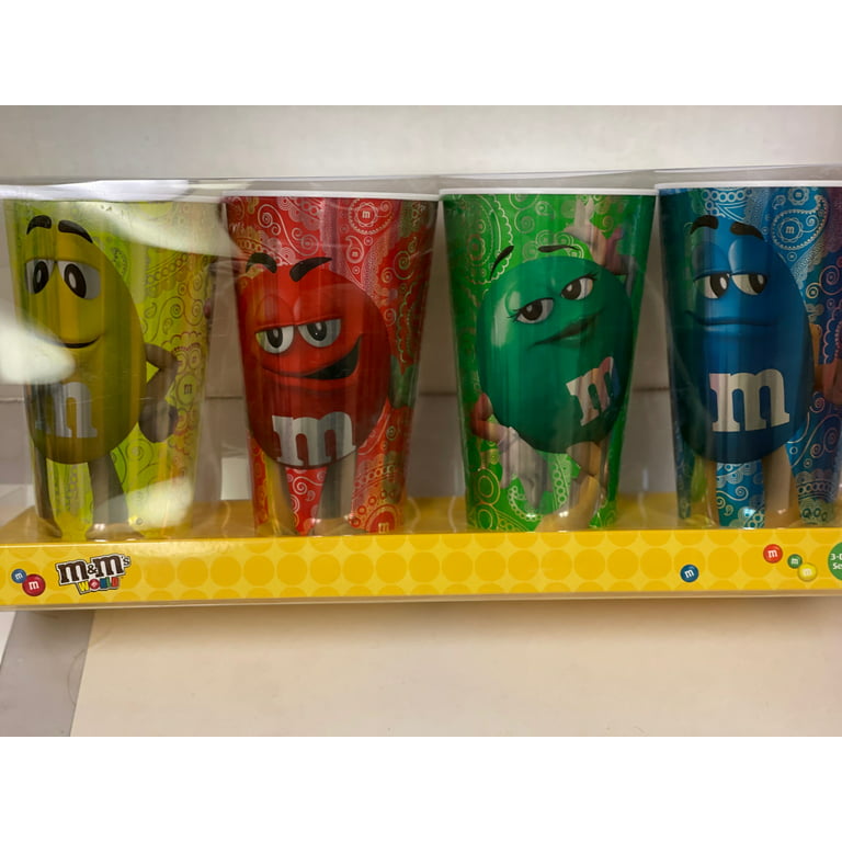 M&M's 3D Metallic Cup Set; Set of 4 24 oz Cup 