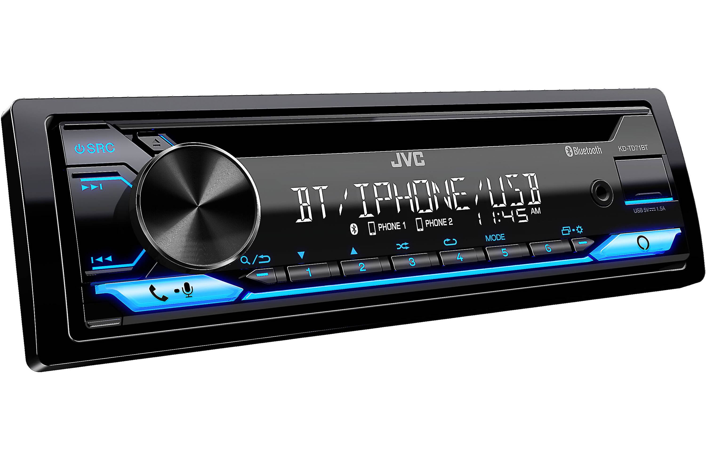 JVC KD-TD71BT - CD Receiver Featuring Bluetooth, Front USB, AUX, Amazon Alexa