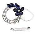 thumbnail image 4 of de Hebil de Bufandas de Cristal para con Broches de Imperdible - Azul Sunnimix broche de los anillos de la bufanda de la flor, 4 of 8