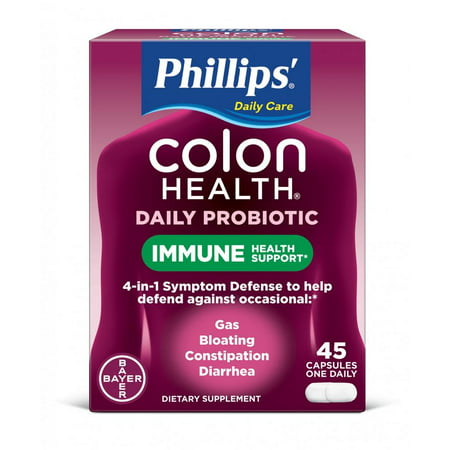 Phillips' Colon Health Daily Probiotic Supplement Capsules, 45