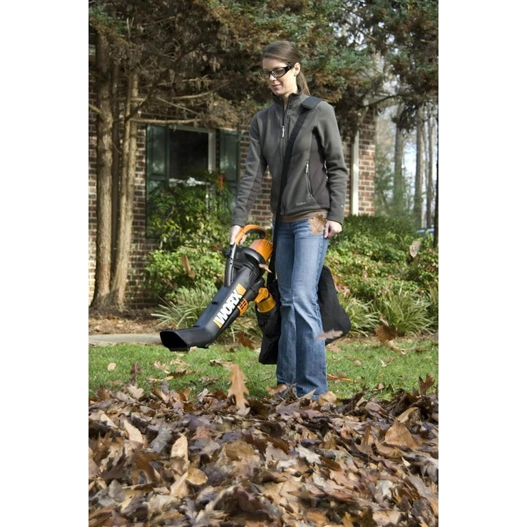 Worx 210 MPH 350 CFM Electric 12 Amp Leaf Blower/Mulcher/Vac with Metal  Impeller WG509 - The Home Depot