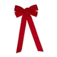 thumbnail image 4 of Adorno de árbol de Navidad con lazo rojo, lazo decorativo de cinta, lazo de terciopelo para 60 cm, 4 of 9