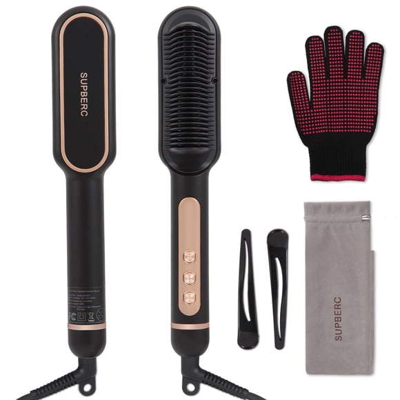 Cepillo alisador de pelo SUPBERC Negative Ionic 9 Temp Set