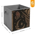 thumbnail image 2 of Set of 6 Collapsible Oxford Fabric Storage Cubes with Handles, Foldable Closet Organizer Bins for Clothes, Toys, Shelves, Home & Kitchen Pirate Bohemian Rock, 2 of 7