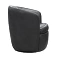 thumbnail image 6 of Pemberly Row Vintage Slate All Italian Leather Swivel Club Chair, 6 of 9
