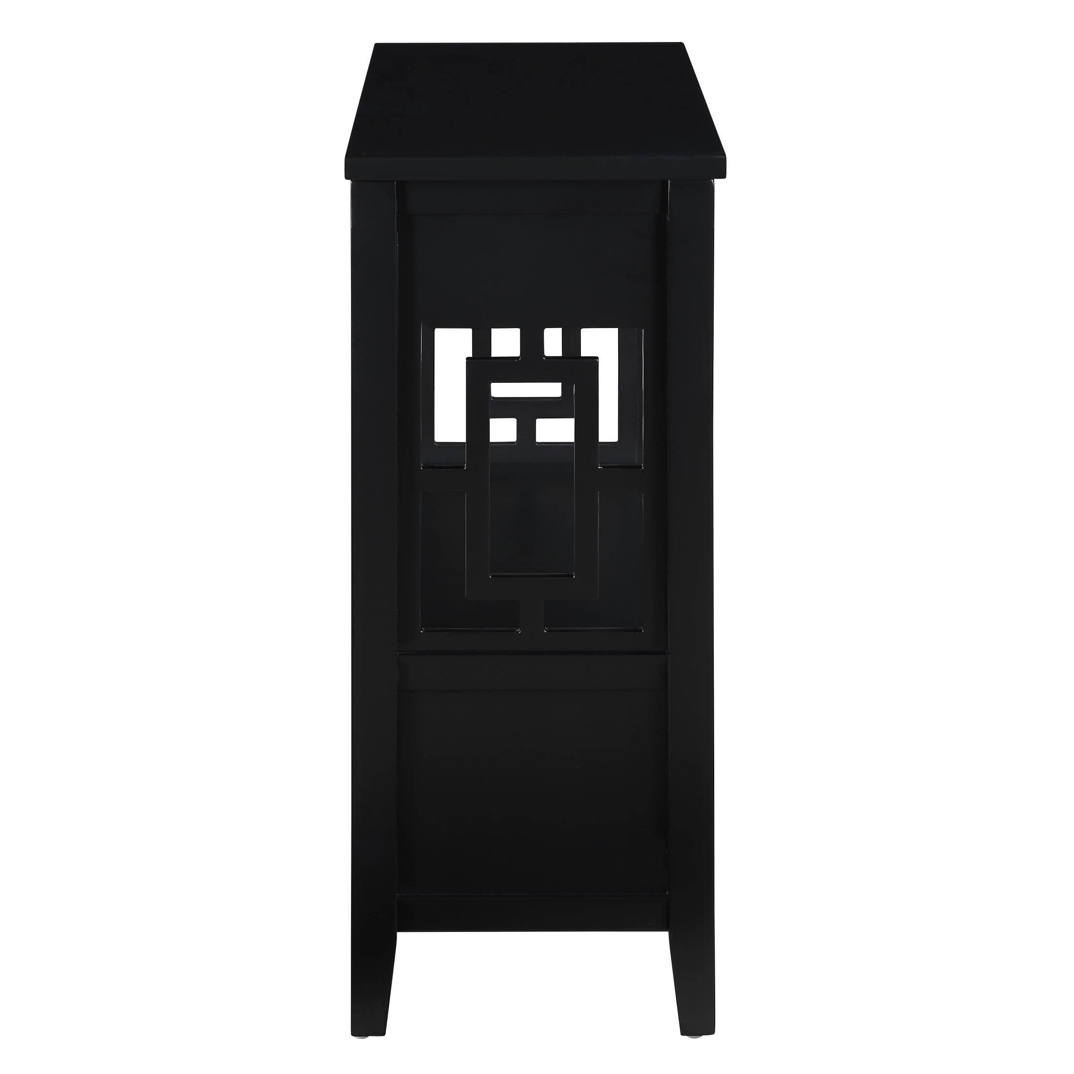 Noble House 36" Console Table, Pine Wood Frame with Drawers and Storage Shelf, Farmhouse Entryway Table, Black