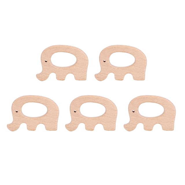 Mordedor de Madera para Bebés Juguete de Dentición con Forma de Animal Madera Segura y Fácil de Limpiar Alivia el Dolor de Encías para Decoraciones ANGGREK Otros