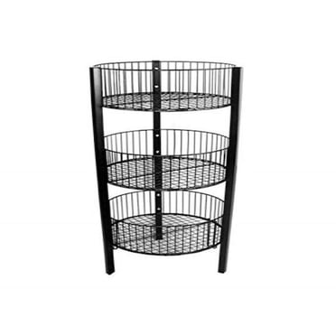 Only Hangers3332W 3-Tier Bin – Floor Standing Fixture for Household Needs, Storage Baskets. Retail Store Fixtures, Equipment