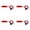 Red, variant on Waterproof 4pcs Safety Signaling Whistles Whistles 120dB for Kayaking Fishing Boating Swimming Portable