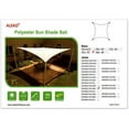 thumbnail image 4 of ALEKO Waterproof Sun Shade Sail - Square - 12 x 12 Feet - Burgundy, 4 of 4