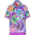 thumbnail image 4 of HAPPY BAY Men's Funky Beach Button Down Casual Shirts XS Violet-W202 Summer Vacation Holiday, 4 of 6