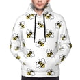 thumbnail image 4 of Hoodies for Men - cute bees cartoon white Long Sleeve Comfrt Men'S Fashion Hoodies & Sweatshirts, Sweatshirts for Men Hoodies Pullover Clothing Clothes with Pouch, 4 of 7
