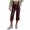Burgundy, variant on Womens Faux Leather Capri Pants High Waisted Straight Leg Cropped Trousers Soft Trendy Lounge Pants