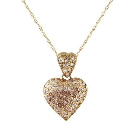 Foreli 1.98CTW Diamond 14K Yellow Gold Necklace W Cert