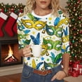 thumbnail image 1 of Xuyuer Mardi Gras Printed Shirt - Ladies' 3/4 Sleeve Crewneck Top for Festival Celebrations, Carnival Themed Parties, Vibrant Holiday Seasonal Fashion & Eye-Catching Parade Ready Apparel, 1 of 9