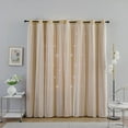 thumbnail image 6 of 2 Panel Star Curtains Hollow Out Blackout Curtains for Kids Room 52in Double Layer Star Cut Out Window Decor, 6 of 13
