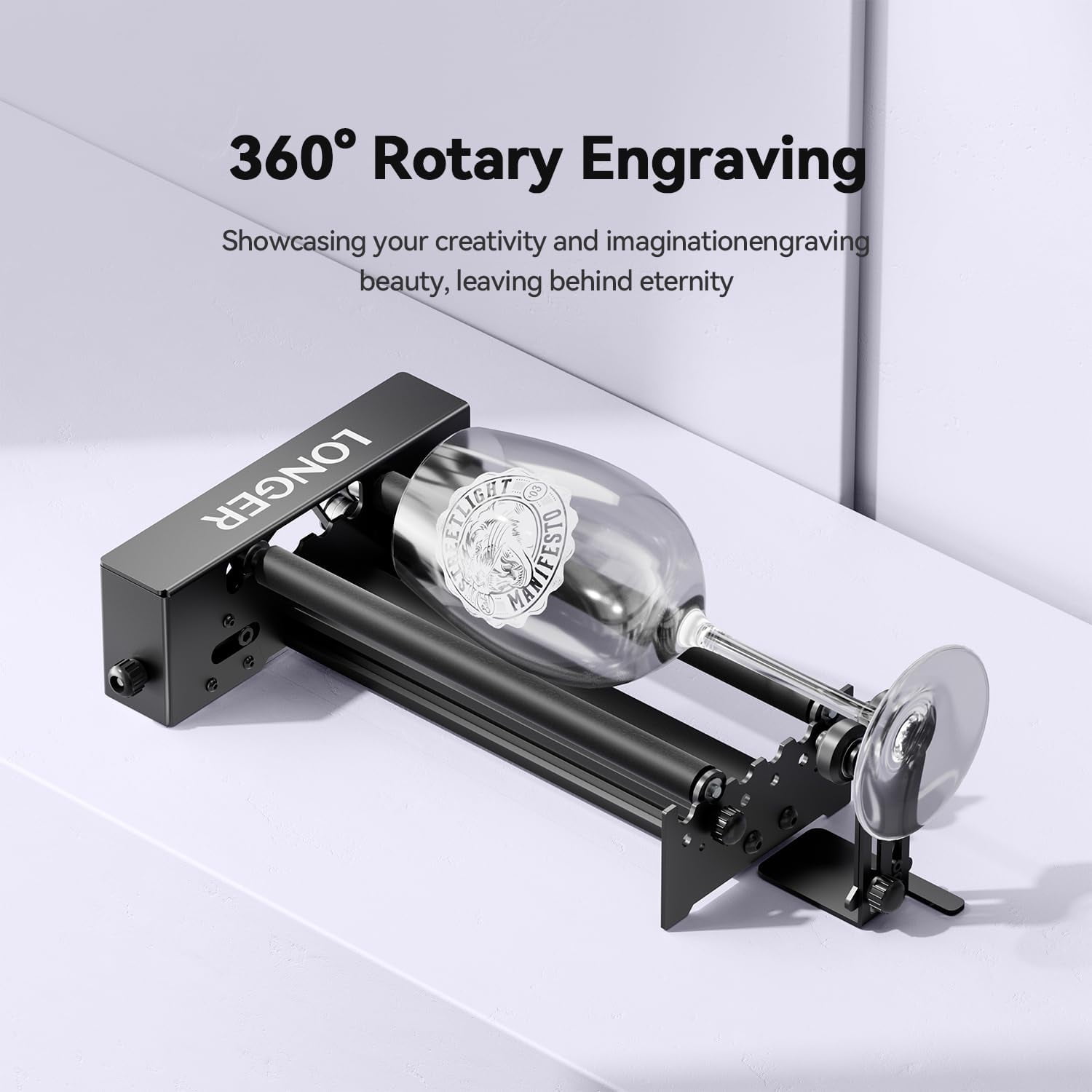 Longer Laser Engraver New-Rotary Roller, Y-axis 360° Rotation, Compatible with Other Brands of Engraver，a Good Partner for Laser Engraving Machine