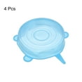 thumbnail image 3 of Unique Bargains Silicone Stretch Lids, 4Pack 3.74' Round Container Lid for Food Cover Blue, 3 of 6