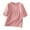 Pink, variant on Scyoekwg Womens Casual Short Sleeve Tops Round Neck Cotton Linen Tops Loose Lightweight Comfy Solid Color Blouses (Red,XXL)
