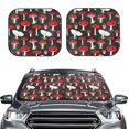 thumbnail image 2 of Haiem Red Mushrooms Car Windshield Sun Shade (2 Pieces) Foldable Windshield Sun Shade Car Accessories for Truck SUV Pickup-Large, 2 of 7