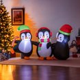 thumbnail image 2 of Gymax Christmas Inflatable Penguins Family Pre-Lit Festive Inflatable w/ LED Lights, 2 of 10