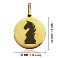 thumbnail image 2 of Stainless Steel Knight Chess Piece Round Medallion Pendant Necklace, 2 of 3