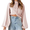 thumbnail image 1 of Tops para mujer Camisas Blusas Elegantes Camisas casuales de manga larga Jersey de moda Soild Cómoda blusa de cuello redondo Odeerbi ODB-5, 1 of 7