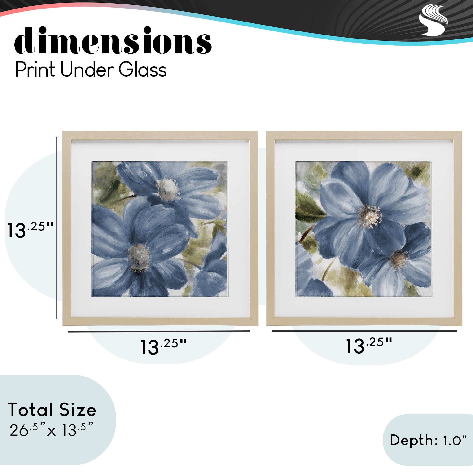 Stupell Industries Floral Walk in Beauty 2 Piece Birch Framed Print Under Glass Set, design by Lanie Loreth