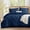 03 Navy, variant on U by Bedsure Full Comforter Set Slate Blue, Bed in a Bag Full Size Bedding, 7 Pieces Pinch Pleat All Season Comforter