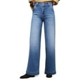 thumbnail image 6 of Sky Blue Double Button Zip Fly Straight Leg Jeans for Women – Casual Everyday Style [ZhiHiMeRi] | 18, 6 of 12