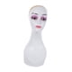 thumbnail image 1 of Cabeza de maniquí calva, cabeza de maniquí portátil, cabeza de entrenamiento suave con hombro, soporte de exhibición para peluca, sombreros, bufandas, Sombra de ojos violeta, 1 of 8