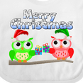 thumbnail image 4 of Inktastic Merry Christmas Owls Boys or Girls Baby Bib, 4 of 4