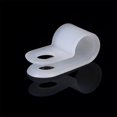 thumbnail image 5 of Hicarer 50 Pack R-Type Cable Clip Wire Clamp, Nylon Screw Mounting Cord Fastener Clips with 50 Pack Screws for Wire Management (White, 1/4 Inch), 5 of 5