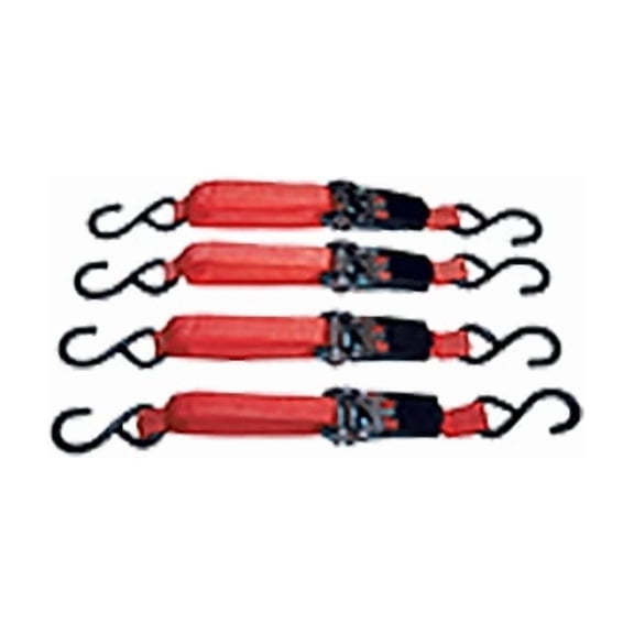 Ratcheting 15 ft. Tie Down Set, 4 pc. 8072