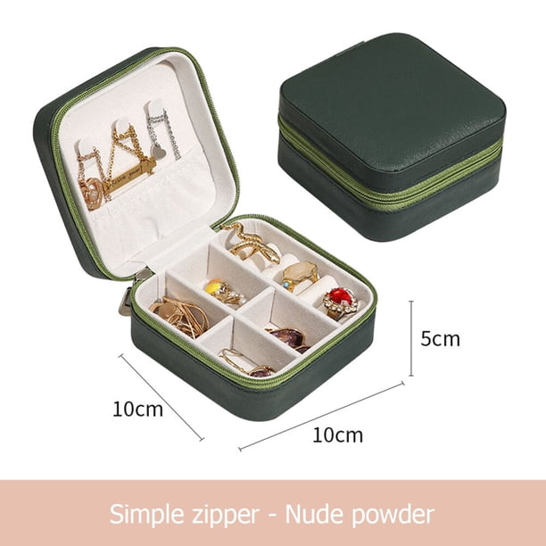 2021 organizador de joyas, estuche para joyas de viaje, caja de joyería portátil de viaje, organizador de almacenamiento de cuero, soporte para pendientes Tan Jianjun unisex