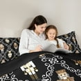 thumbnail image 4 of Castle Fairy Christmas Nutcracker 7pcs Bedding Comforter Set for Teens,Geometric Plaid Queen Bedding Sets Super Cozy,Festival Theme Queen Sheet Sets,Microfiber Bedroom Decor, 4 of 8