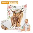 thumbnail image 4 of Kainsy Baby Crib Bedding Set, Highland Cow Nursery 3 Pcs, Soft Blanket, Sheet, Pillowcase, 40x50 inch, 4 of 6