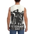 thumbnail image 4 of Lsque Veterans Day Print Men's Cotton Blend Sleeveless Muscle Shirts (S-3XL)- Moisture Wicking, Odor Protection, UPF 30+,Small, 4 of 8