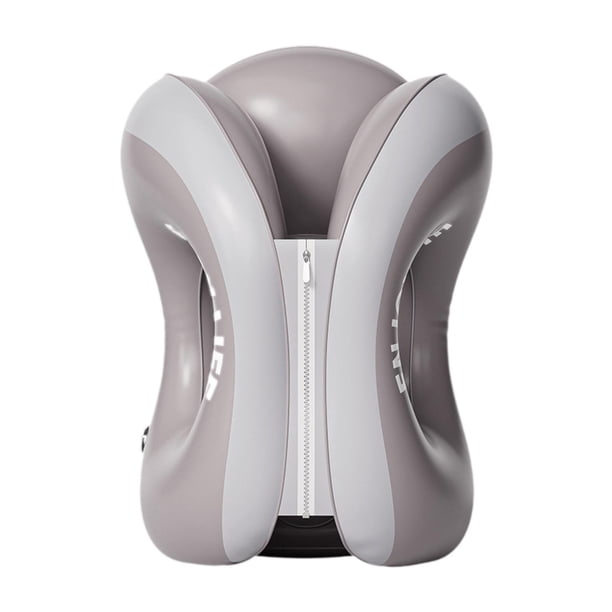 Almohada de viaje Accesorio ergonómico esencial para viajar en avión, tren o oficina. Gris L