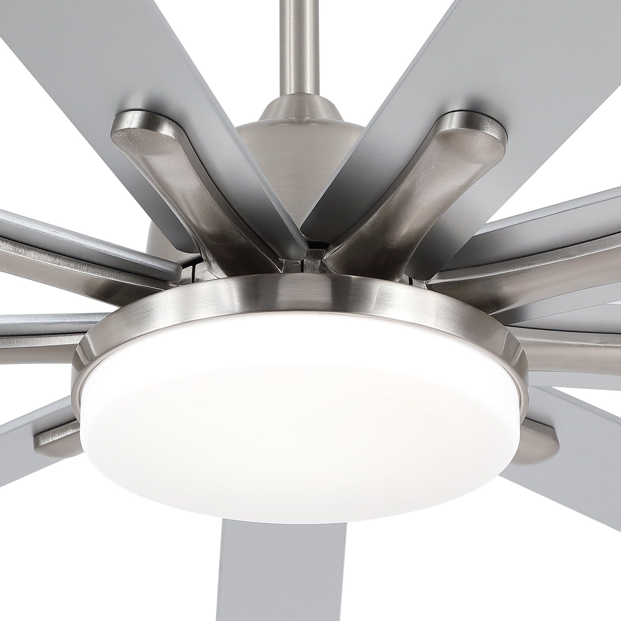 Wellspeed 72 in. Smart LED Ceiling Fan with 9 Blades, Remote Control, for Indoor Room, Brushed Nickel