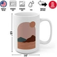 thumbnail image 4 of Aesthetic Abstract Earth Tone Landscape Ceramic Coffee Mug 15oz, 4 of 4