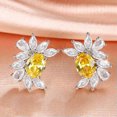 thumbnail image 5 of Charm 925 Silver Stud Earrings Cubic Zircon Women Anniversary Party Gifts A Pair, 5 of 7