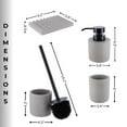 thumbnail image 4 of Concrete Cement Bathroom Accessories, 4-Piece Set, Gray, 4 of 6