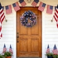 thumbnail image 6 of 12 Inch Patriotic Wreath for Front Door, Forth of July Star Red White Blue Wreath for Indoor and Outdoor, Memorial Day Independence Day Home Decoration, 6 of 6